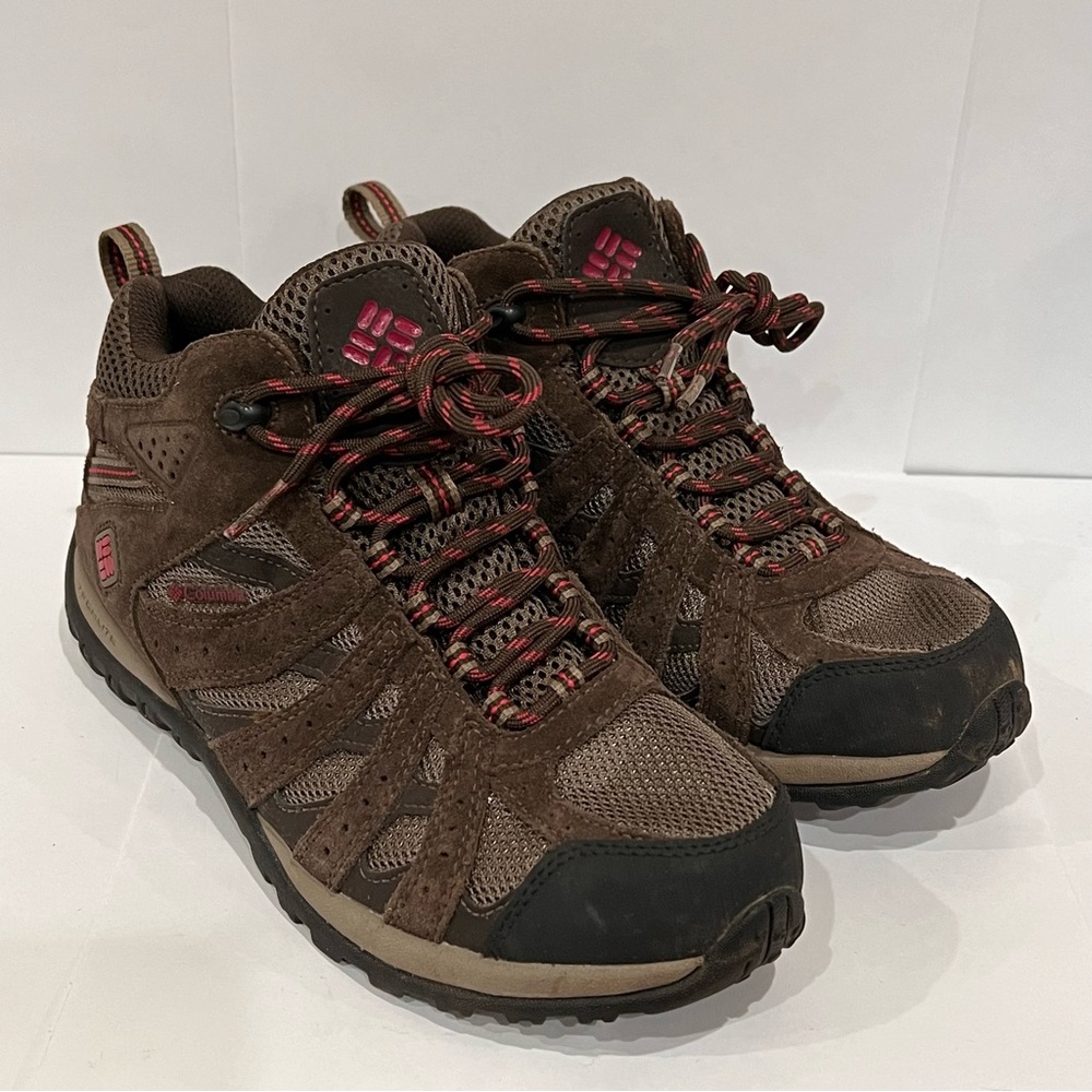 Columbia Waterproof Hiking Trail Boots Women's Size 9 Brown Mid Top Lace Up